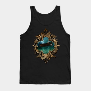 Awesome submarine in the deep ocean Tank Top